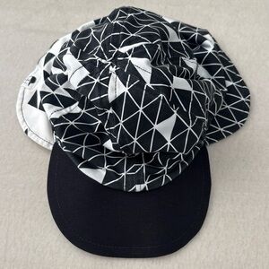 George Black and White Geometric Swim Hat